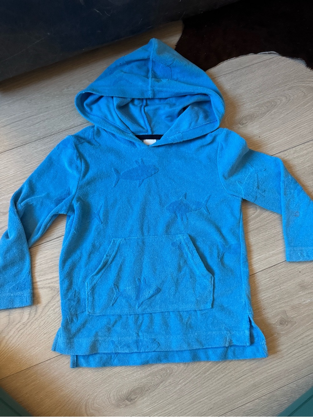 Cat & Jack Blue Shark Hoodie Sweatshirt